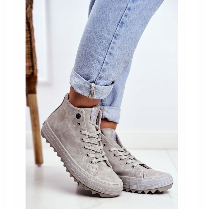 Ženske tenisice Big Star High Warm Grey GG274070 siva 1