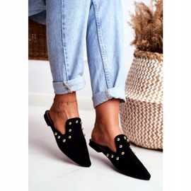 Lu Boo ženske crne antilop sandale Seniorita crna 1