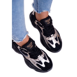 Ženske sportske cipele Big Star Daniel Lopez crno -zlatne FF274A524 crna žuta boja 2