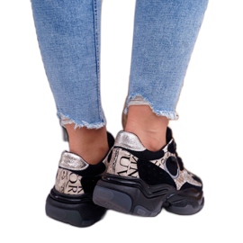 Ženske sportske cipele Big Star Daniel Lopez crno -zlatne FF274A524 žuta boja 3