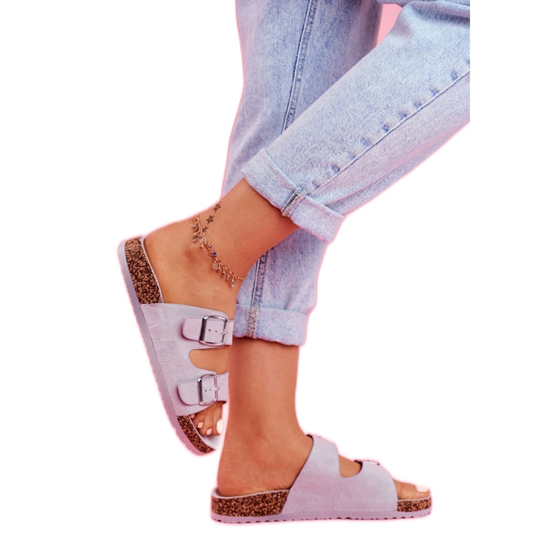 EVE Ženske papuče na plutu s kopčama Grey Si Senor siva 3