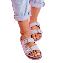 EVE Ženske papuče na plutu s kopčama Grey Si Senor siva 2