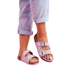 EVE Ženske papuče na plutu s kopčama Grey Si Senor siva 1