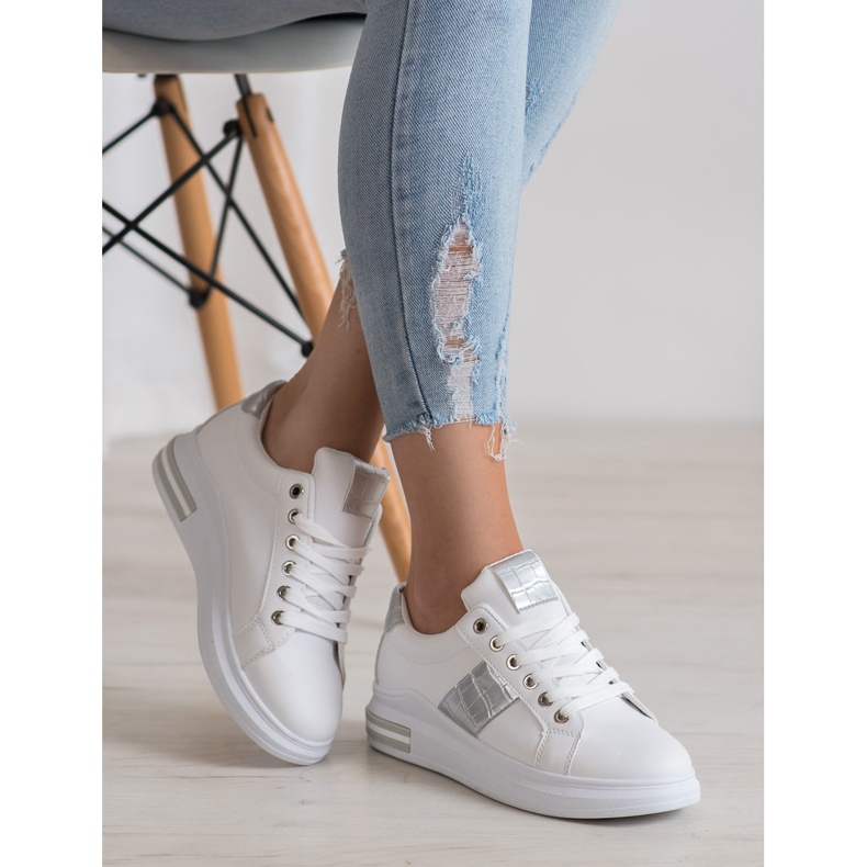 RTX WALK Tenisice sa srebrnim umetcima bijela siva 2