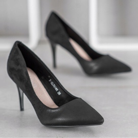 SHELOVET Elegantne crne štikle crno 1