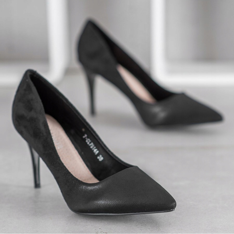 SHELOVET Elegantne crne štikle crna 1