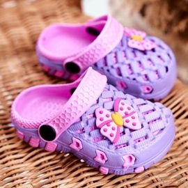 NEWS Dječje papuče Foam Crocs Violet Bow Susan ljubičasta 1