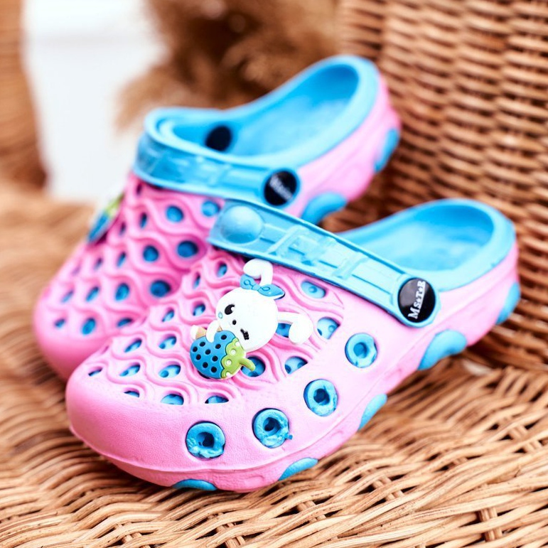 Dječje papuče pjene Crocs Pink Rabbit Zoë ružičasta 1
