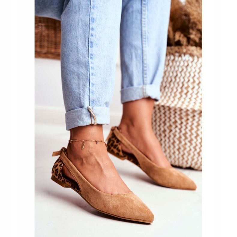 Lu Boo balerina In Spitz Suede Camel Better smeđa 1