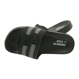 American Club Američke NH16 dvostrane papuče za bazen crna siva 2