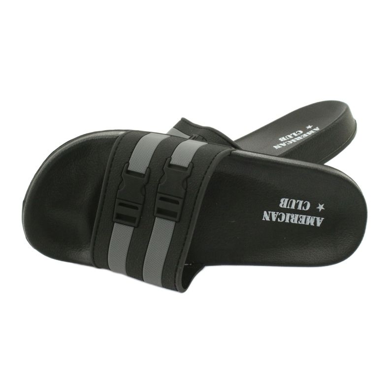 American Club Američke NH16 dvostrane papuče za bazen crno siva 2