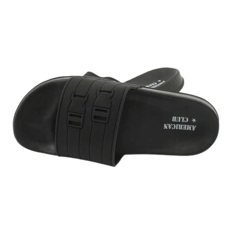 American Club Američke NH15 muške papuče za bazen s dvije pruge za muškarce crno 3