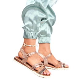 EVE Ženske sandale ravno smeđe Replay smeđa žuta boja 1