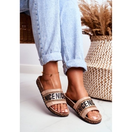 EVento Ženske BeNice bež japanke na plutu sa kamenčićima 2