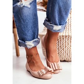 LU BOO Gumene balerinke Meliski mašne Bež Joleen 1