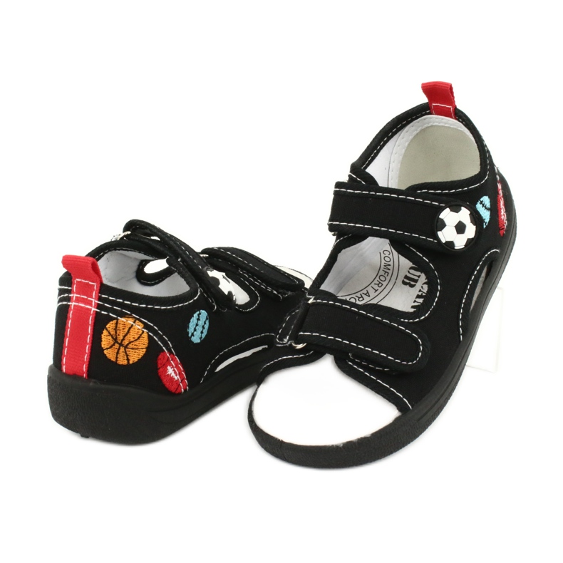 American Club Sandale dječaci američke TEN27 papuče lopta crno 3