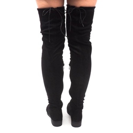 Čizme od pompe od antilopa AB02-53 Crna 1