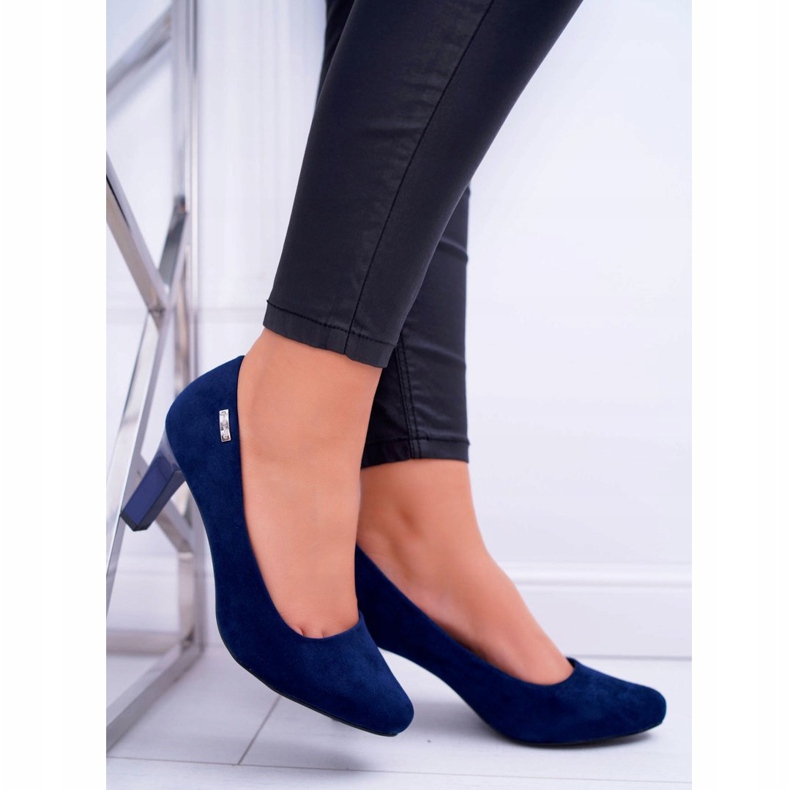 Ženske pumpe Sergio Leone Navy Blue Suede Orsola tamnoplava 3
