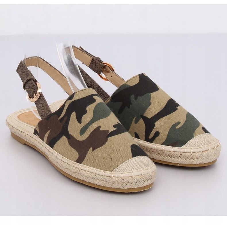 Espadrile s kamufonom s otvorenom petom HH-119 Camouflage zelena 2