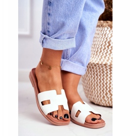 BUGO Ženske papuče Bijela Geometrijska klasična Theodora 1