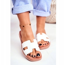 BUGO Ženske papuče Bijela Geometrijska klasična Theodora 2