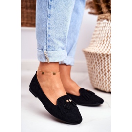 BUGO Ženske natikače Black Lords Fringees Therese crno 1