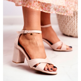 BUGO Ženske sandale Suede Beige Lady Million bež 2