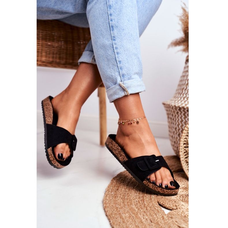 BUGO Ženske papuče, prilagodba kopče, crna Rosaline 2