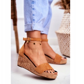 PS1 Ženske sandale na klin Camel MarryMe smeđa 2