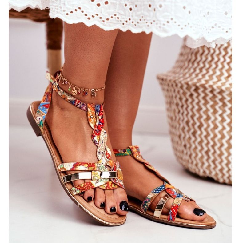 PS1 Ženske sandale Elegantna narančasta orijentalna Brooke 1