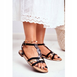 PS1 Ženske sandale Elegant Black Snake Brooke crna 1