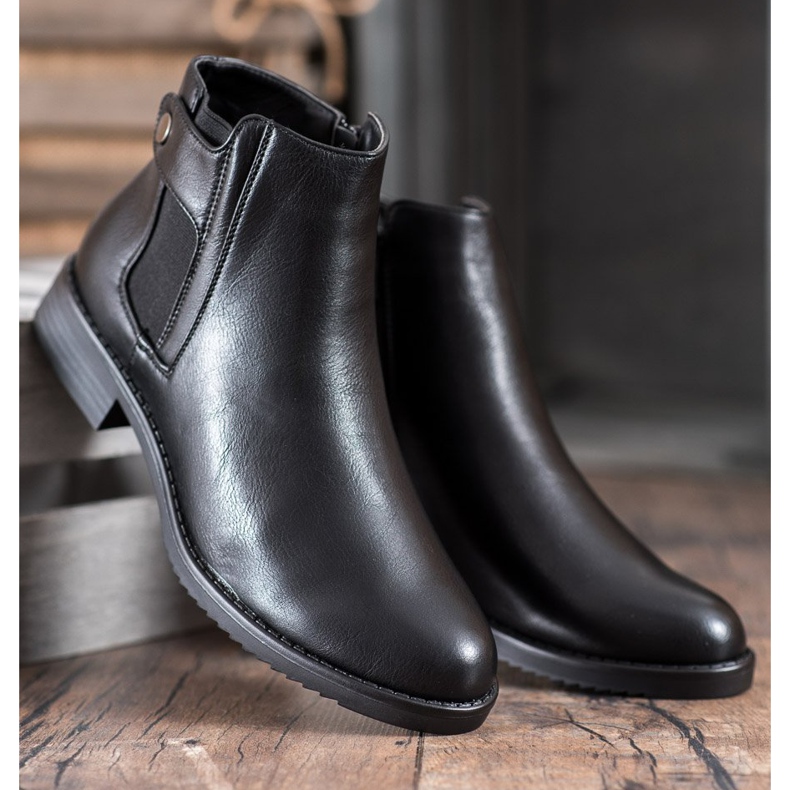 J. Star Udobne ravne čizme crna 1