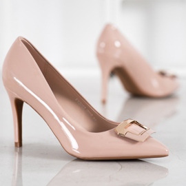 Fama Pumpe s ukrasnom kopčom smeđa 1