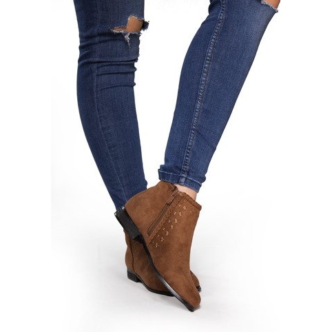 Suede Booties Chelsea čizme 100-602 Camel smeđa 1