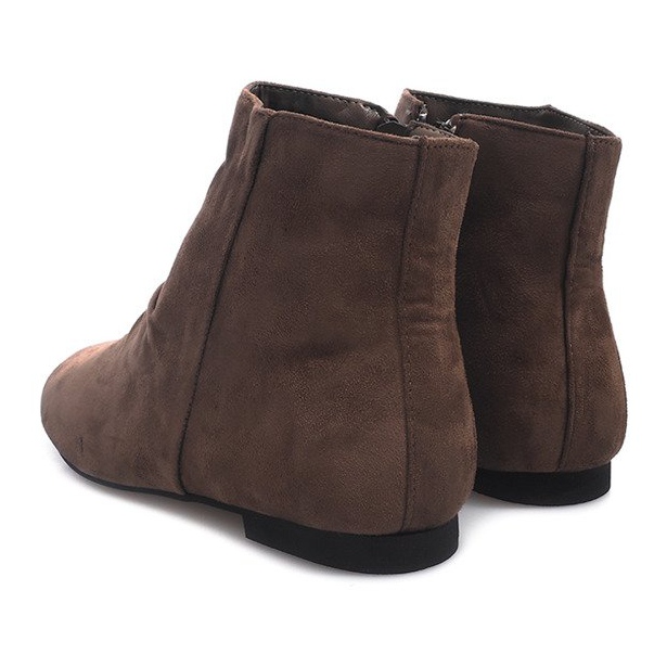Suede Booties Chelsea čizme 7-121 Khaki kaki 1