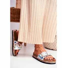 Ženske papuče Big Star metalik uzorak DD274127 bijela 2