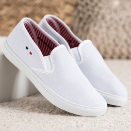 SHELOVET Bijele tenisice od tekstila bijela 1