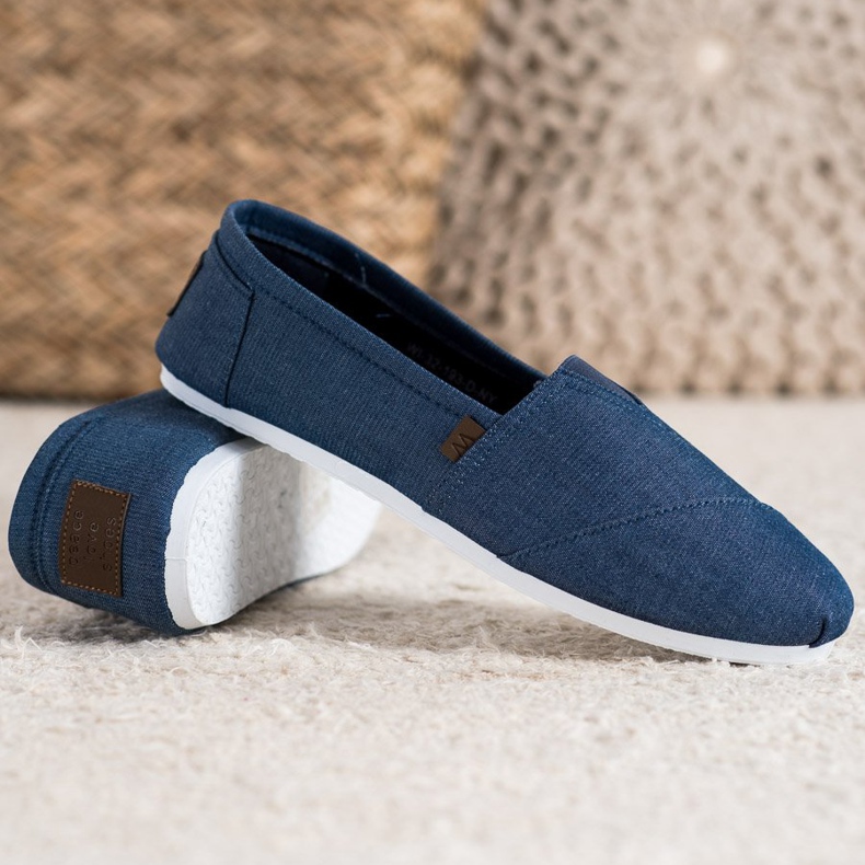 SHELOVET Navy Blue Slip On Tenisice plava 2