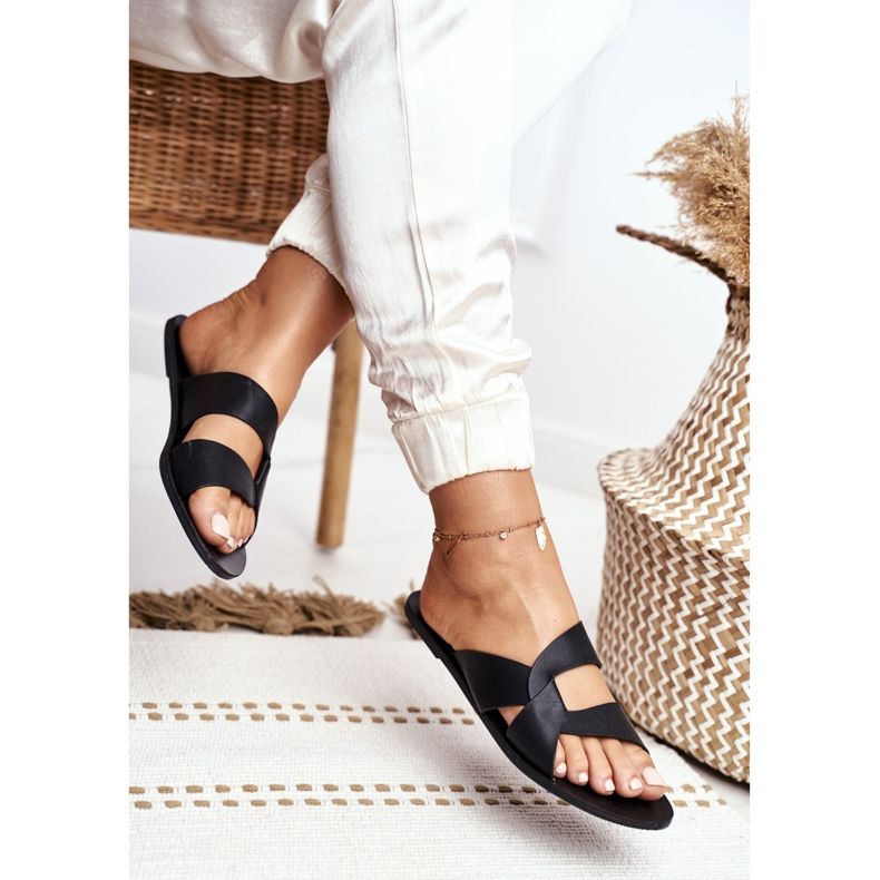 Ženske klasične papuče Lu Boo Black Mabella crna 2