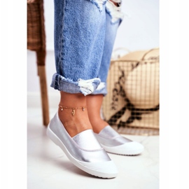LU BOO Tenisice Slip-on Slip-on tenisice Silver Justy siva 1