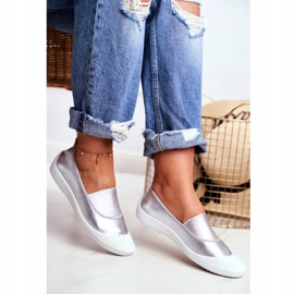 LU BOO Tenisice Slip-on Slip-on tenisice Silver Justy siva 2