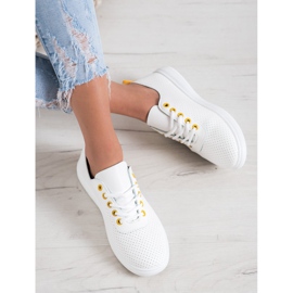 SHELOVET Ažurne tenisice s eko kožom bijela 2