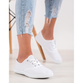 SHELOVET Svjetlo bijele tenisice bijela 2