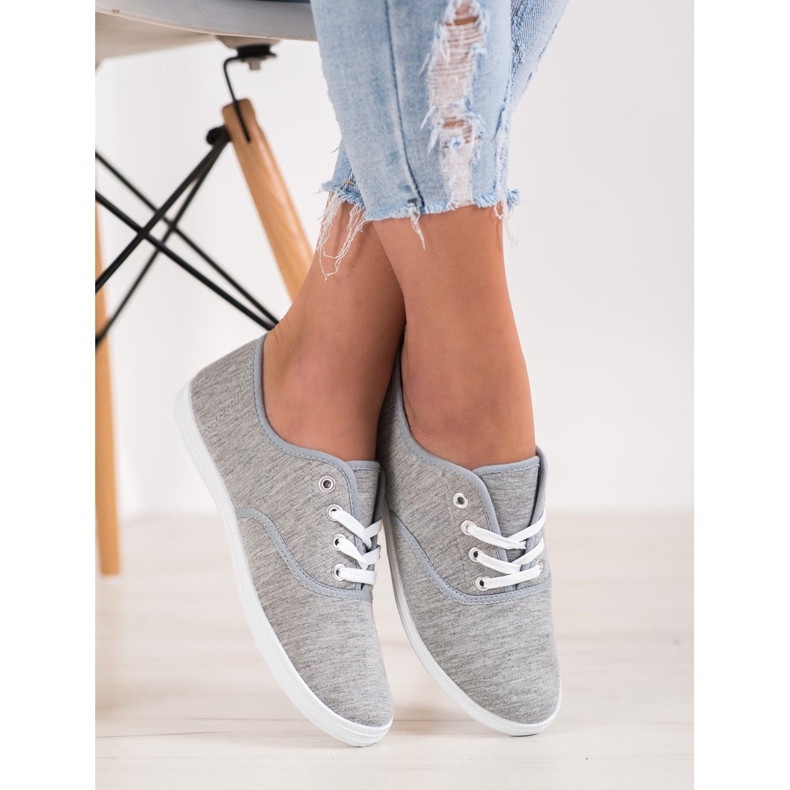 SHELOVET Svijetlo sive tenisice siva 1