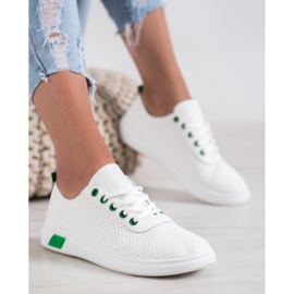 SHELOVET Ažurne tenisice s eko kožom bijela 2