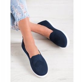 Via Giulia  Tamnoplave ažurne tenisice plava 1