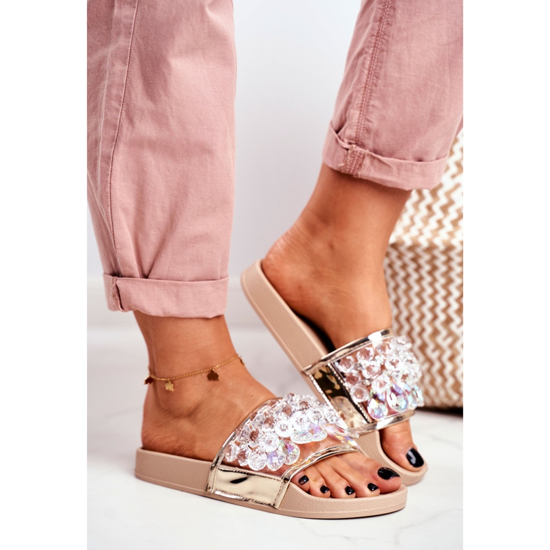 Ženske papuče Lu Boo Crystals Bež Bobbi 2