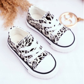 FRROCK Dječje tenisice Bijeli sjajni leopard Berni smeđa smeđa 2