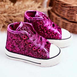 FRROCK Dječje tenisice High Shiny Pink Ally ružičasta 1