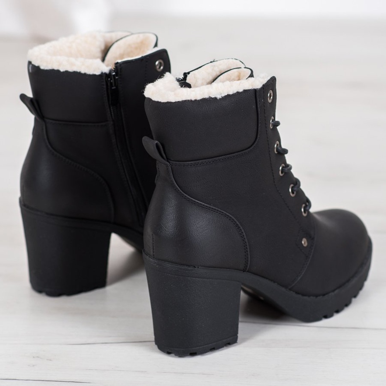 J. Star Ležerne čizme sa kravatama crna 1